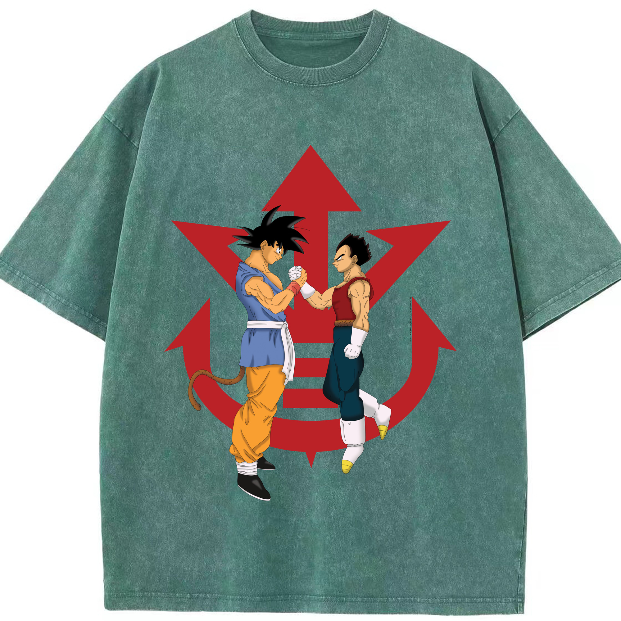 （画像用） ドラゴンボール 孫悟空（そん ごくう）Son Goku カカロット DRAGON BALL Kakarotto 綿100% ヴィンテージ風 半袖Tシャツ（フロントプリント）